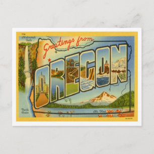 Oregon Greetings von US-Staaten Postkarte