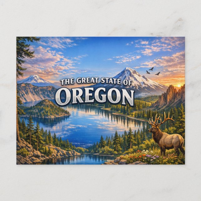 Oregon Grußpostkarte  Postkarte (Vorderseite)