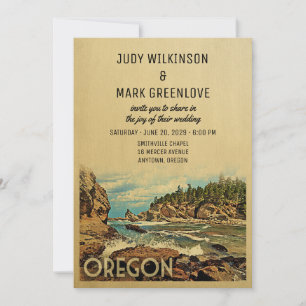 Oregon Hochzeits-Einladung Vintage Mitte des Jahrh Einladung