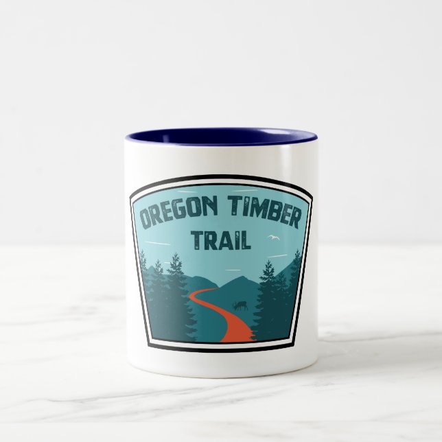 Oregon Holzweg Zweifarbige Tasse (Mittel)