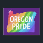 Oregon Illustriert Map PRIDE RAINBOW Postkarte<br><div class="desc">Karo aus dieser bunten Oregon Karte zeichnend. Ändern Sie die Hintergrundfarbe oder fügen Sie Ihren eigenen Text hinzu. Besuchen Sie meinen Shop für mehr!</div>