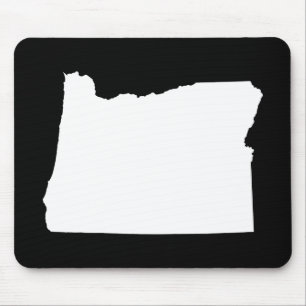 Oregon in Weiß und Schwarz Mousepad