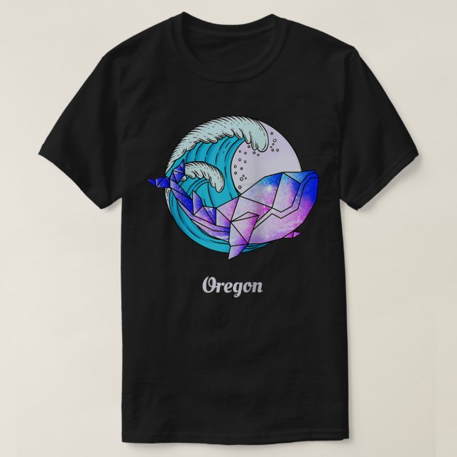 Oregon Japanese Paint Geometric Orca Killer Whale  T-Shirt (Design vorne)