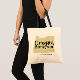 Oregon Knitter Black + Gold Craft Shop Tragetasche
