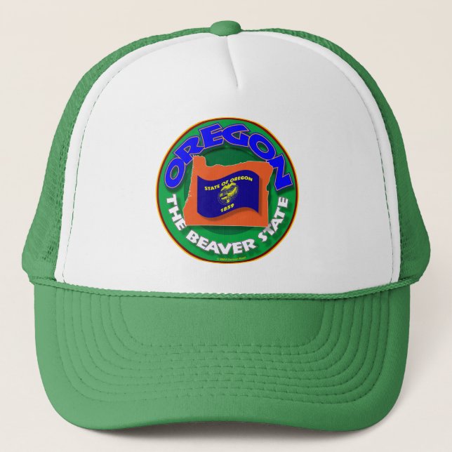 Oregon-Kreiskappe Truckerkappe (Vorderseite)