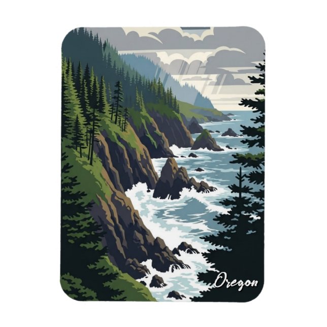Oregon-Küste Magnet (Vertikal)
