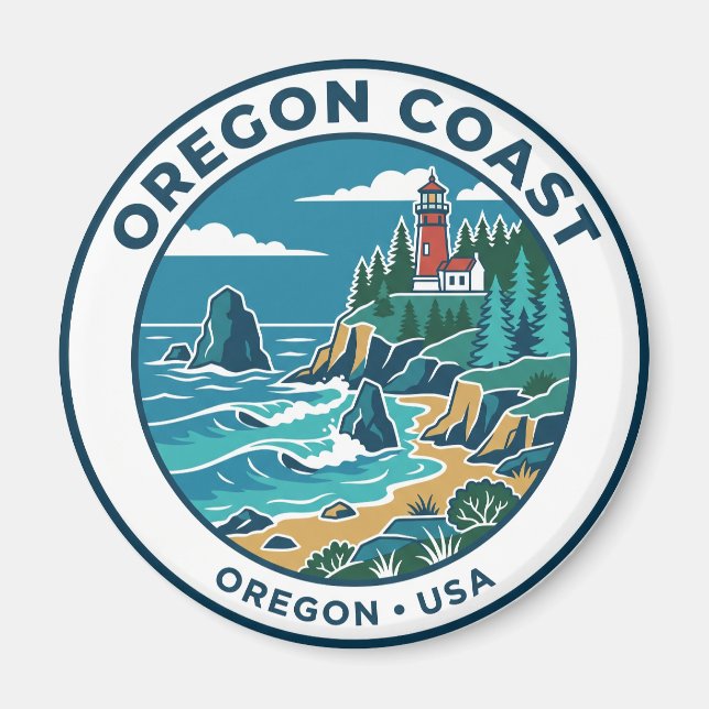 Oregon-Küste USA Magnet (Vorne)