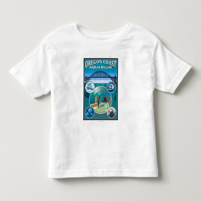 Oregon-Küsten-Aquarium Kleinkind T-shirt (Vorderseite)