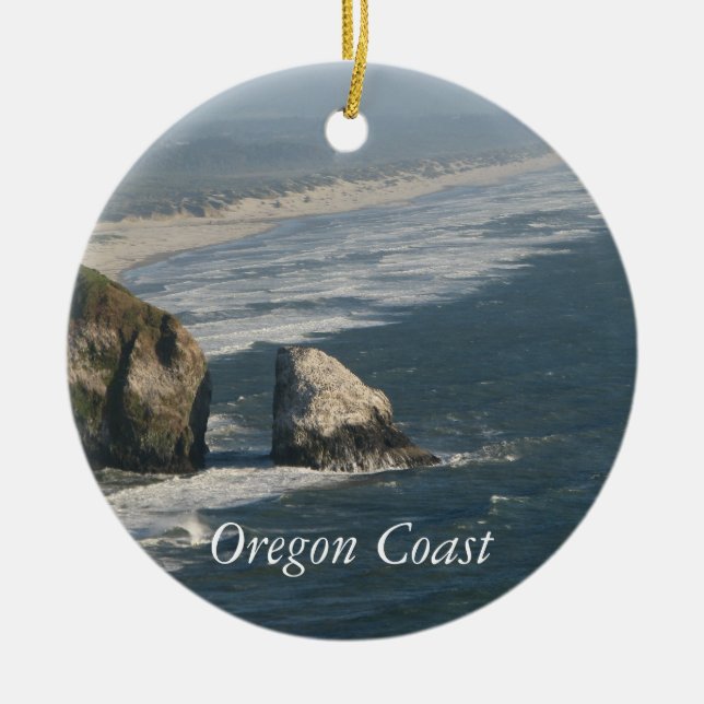 Oregon-Küsten-Felsen Keramikornament (Vorne)