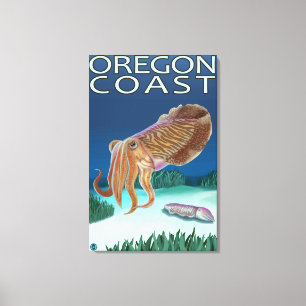 Oregon-Küsten-Kopffüßer Leinwanddruck