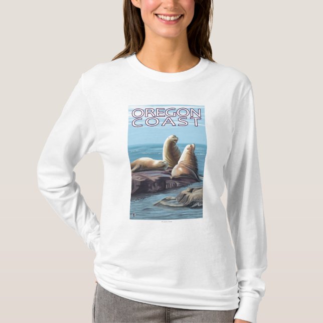 Oregon-Küsten-Seelöwen T-Shirt (Vorderseite)