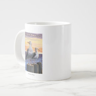 Oregon-Küsten-Seemöven Jumbo-Tasse