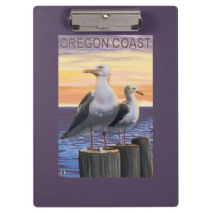 Oregon-Küsten-Seemöven Klemmbrett