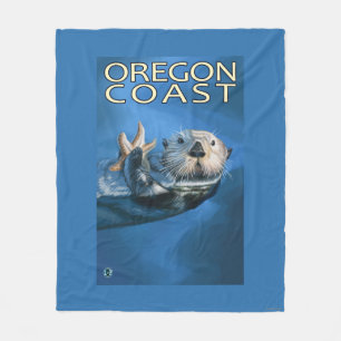 Oregon-Küsten-Seeotter Fleecedecke