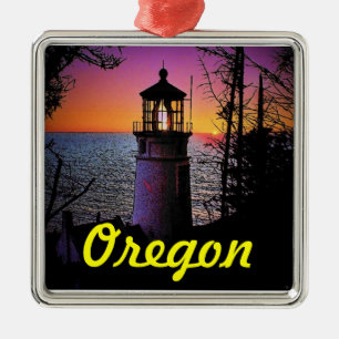 Oregon-Küsten-Verzierung Silbernes Ornament