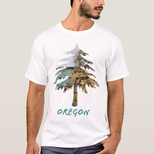 Oregon-Küstenbaum T-Shirt (Vorderseite)