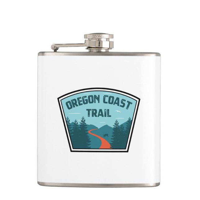 Oregon-Küstenweg Flachmann (Vorderseite)