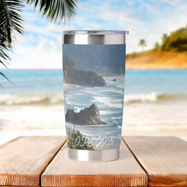 Oregon Landschaftlich Coastal Seascape Thermobecher (Strand)