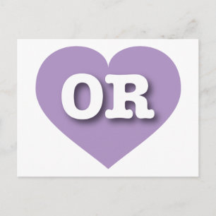 Oregon Lavender Heart - I Liebe ODER Postkarte