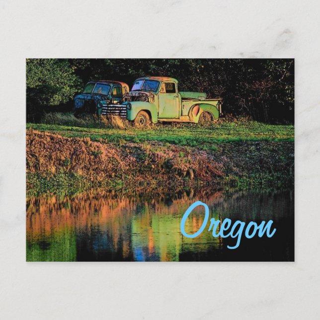 Oregon Lieferwagen Postcard Postkarte (Vorderseite)