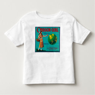 Oregon-Mädchen-Apple-Kiste LabelElgin ODER Kleinkind T-shirt