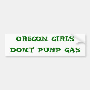 OREGON-MÄDCHEN PUMPEN NICHT GAS AUTOAUFKLEBER