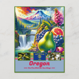 Oregon Majestic Wonders: Natur & Sehenswürdigkeite Postkarte