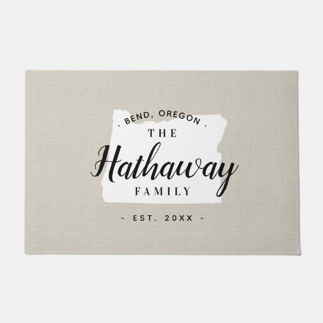 Oregon Monogram Staat Doormat Fußmatte (Vorderseite)