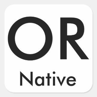 Oregon Native Aufkleber (schwarz/groß)