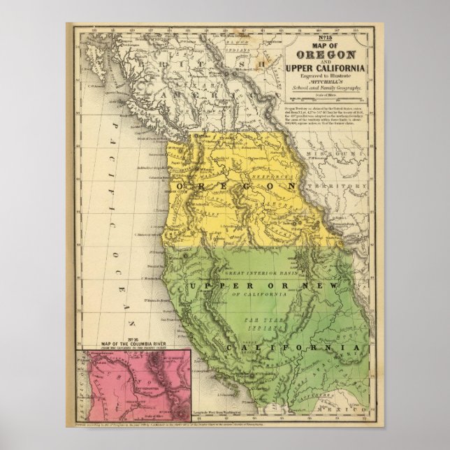 Oregon, Oberkalifornien Poster (Vorne)