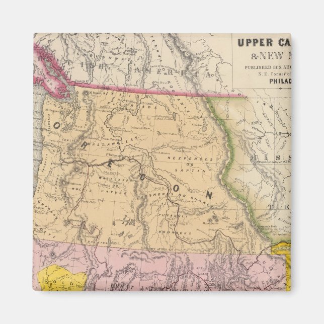 Oregon, Oberkalifornien und New Mexico Magnet (Vorne)
