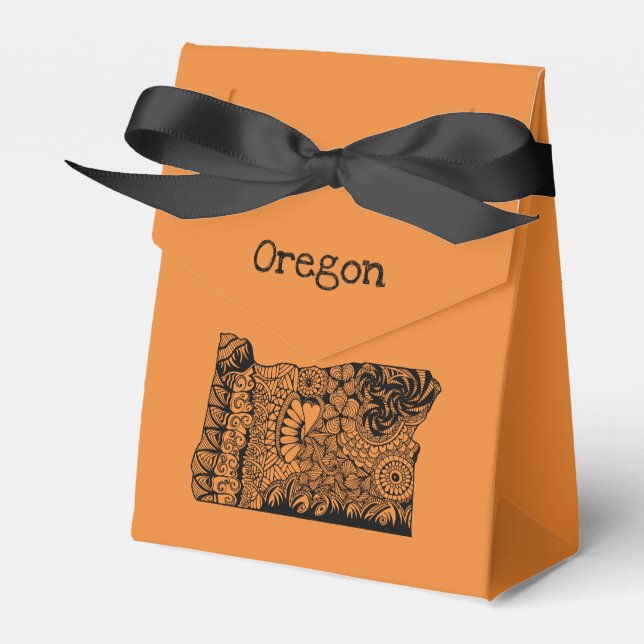 Oregon Orange Tent Style Favor Box Geschenkschachtel (Vorderseite)