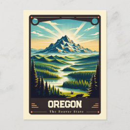 Oregon | Patriotischer Geist Vintag Postkarte