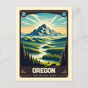 Oregon Patriotischer Geist Vintag Postkarte
