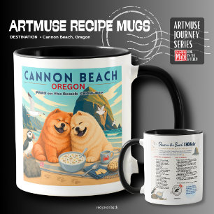 OREGON • Pfoten am Strand Chow-Der Kunstmuseum Tasse
