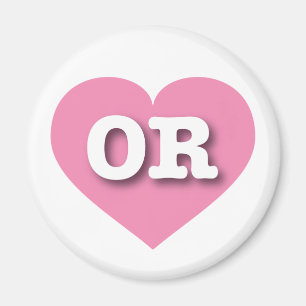 Oregon Pink Heart - I Liebe ODER Magnet