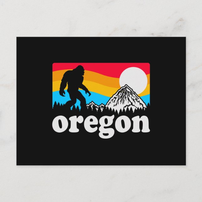 Oregon Pride Bigfoot Mountains Vintag Postkarte (Vorderseite)
