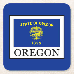 Oregon Rechteckiger Pappuntersetzer