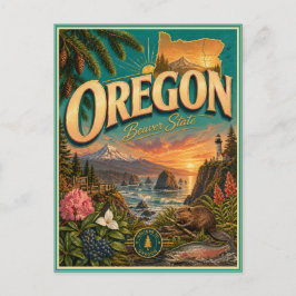 Oregon Retro Reise Souvenir Postkarte