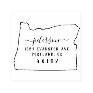 Oregon Rücksendeadresse Briefmarke Selbstgefälscht Permastempel