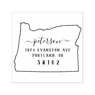 Oregon Rücksendeadresse Briefmarke Selbstgefälscht Permastempel