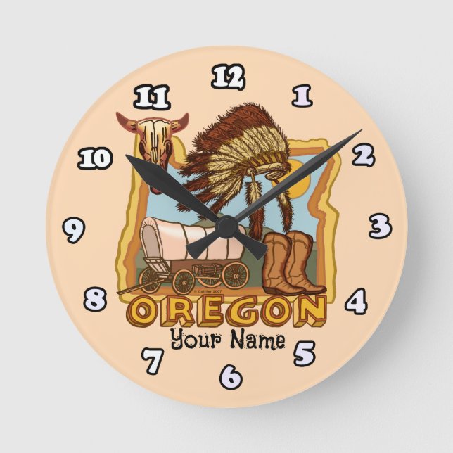 Oregon Runde Wanduhr (Vorderseite)