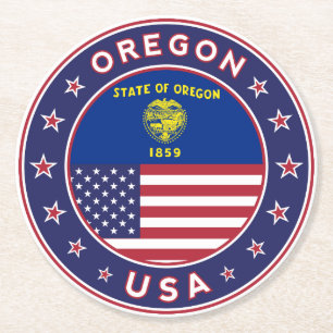 Oregon Runder Pappuntersetzer