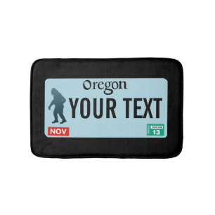 Oregon Sasquatch License Plate Badematte