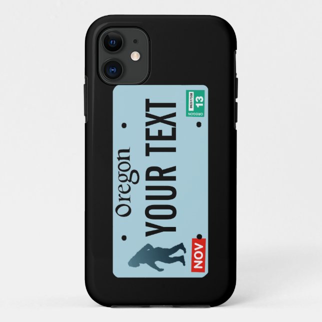 Oregon Sasquatch License Plate Case-Mate iPhone Hülle (Rückseite)