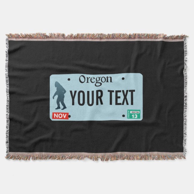 Oregon Sasquatch License Plate Decke (Vorderseite)
