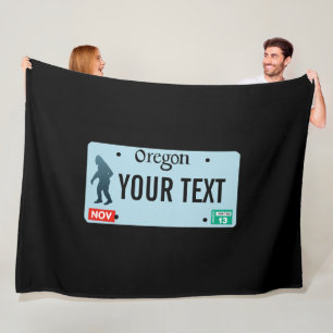 Oregon Sasquatch License Plate Fleecedecke