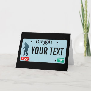 Oregon Sasquatch License Plate Karte