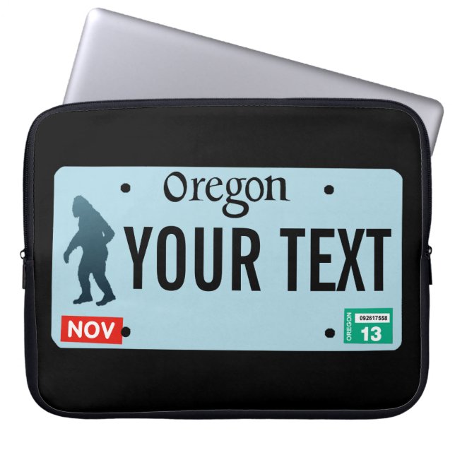 Oregon Sasquatch License Plate Laptopschutzhülle (Vorderseite)