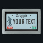 Oregon Sasquatch License Plate Rechteckige Gürtelschnalle<br><div class="desc">Die dunkle Silhouette von Sasquatch (Bigfoot) auf einem Oregon-Blindschild. Fügen Sie Ihren eigenen Text hinzu. Kontaktieren Sie mich für spezielle Anfragen. Teller für weitere Staaten und andere Einrichtungen (kanadische Provinzen, ausländische Länder) auf Anfrage. Wenn Sie in ländlichen Gebieten des Pazifik-Nordwestens leben oder reisen, können Sie vielleicht auf eine der weniger...</div>